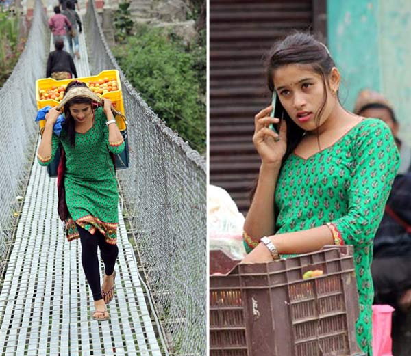 तरकारी बोकेकी नेपाली युवती कुशुमको फोटो सामाजिक संजालमा भाइरल, भारतीय अधिकांश मिडियामा उनको समाचार